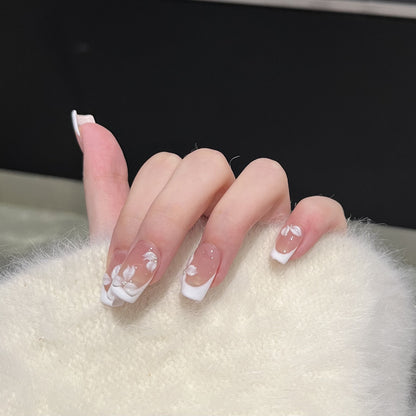 Florales Design Press-On Nagelkunstset Brehn