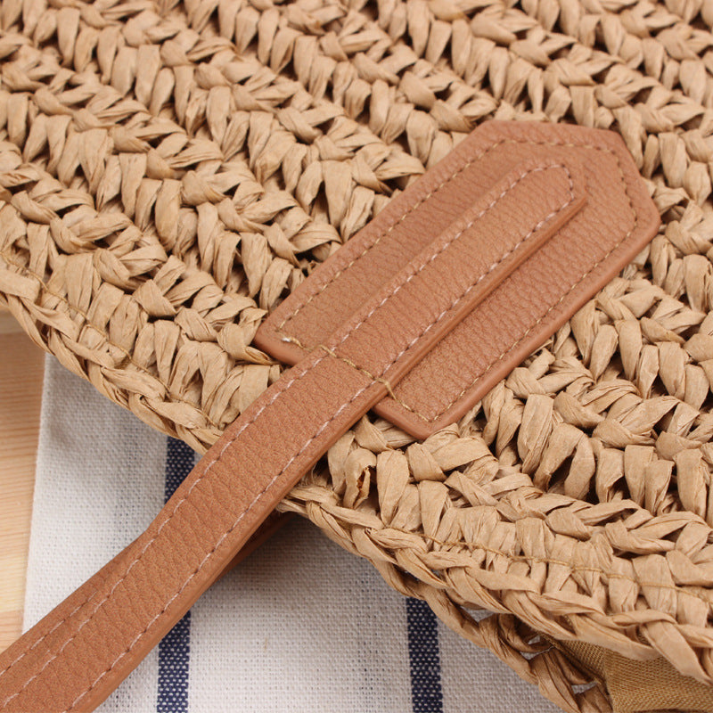 Strandtasche mit Fransigem Design Aus Natürlichem Geflecht Brehn
