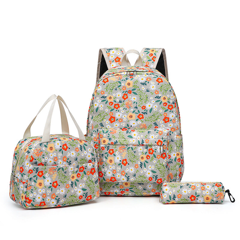 Rucksack-Set mit Einzigartigem Floralen Design und Praktischen Fächern Brehn