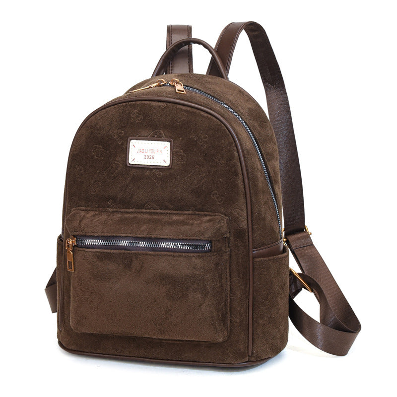 Weiches Wildleder-Reiserucksack