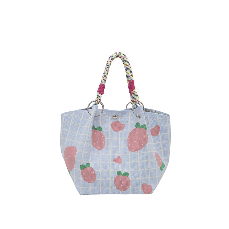 WoFloral Print Texturiertes Handtasche Brehn