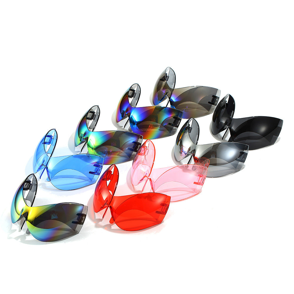 Oversized futuristische Schild Sonnenbrille Brehn