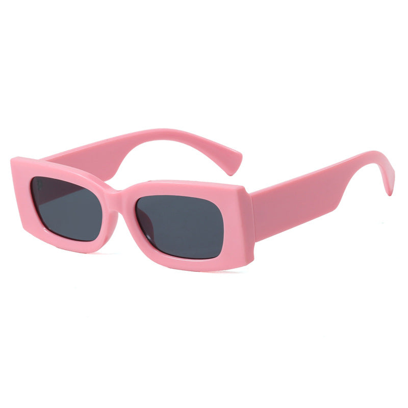 Damen modische quadratische Sonnenbrille mit transparentem Rahmen und schützendem UV-Filter Brehn