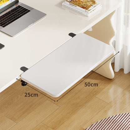 Unter-Desk Bambus Ausziehbare Arbeitsfläche Clamp-Montierte Tastatur- & Mausplattform