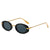 Vintage ovale Sonnenbrille mit Metallelementen Brehn