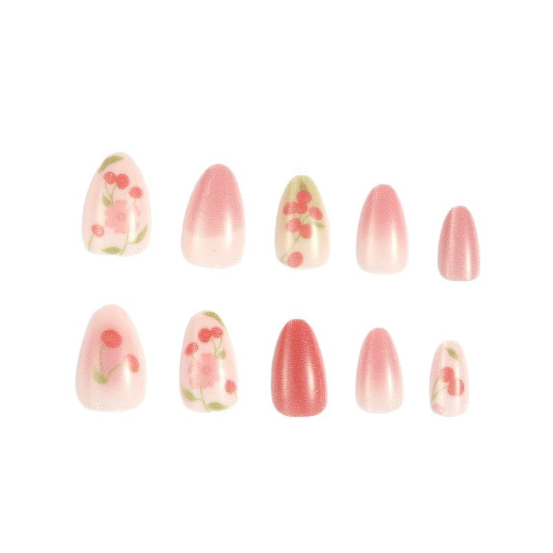 Kreatives Kunstnagelset mit Kirsch-Design Brehn
