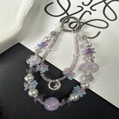 Florale Perlen Charm Halskette Brehn