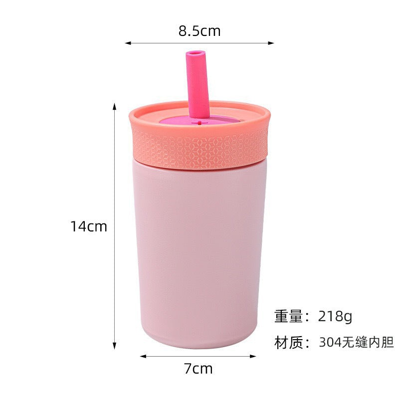Damen isolierter Kaffeebecher mit integriertem Trinkhalm Brehn