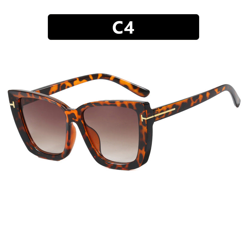 Damen große Sonnenbrille im modernen Design mit angesagtem Schildkrötenmuster Brehn