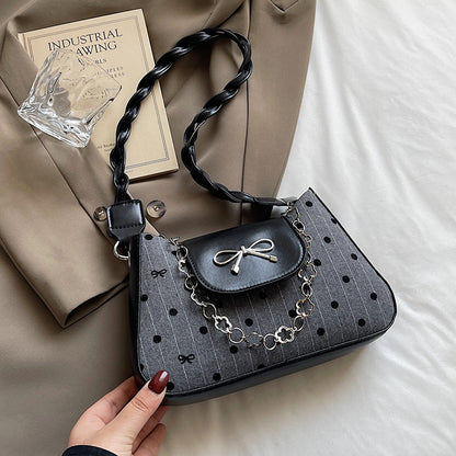 Klassische Polka-Dot Handgefertigte Schultertasche