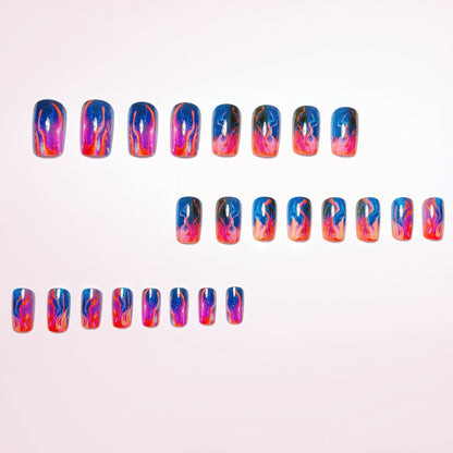 Künstlerische Flammen-Effekt Nagelkunst Brehn