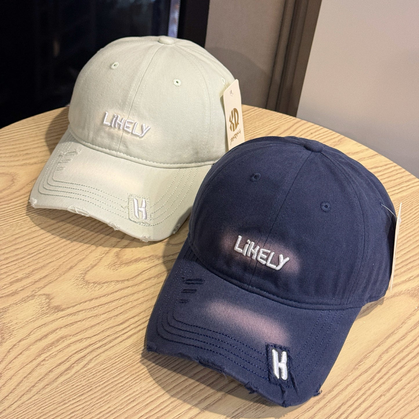 Damen Distressed Bestickte Baseballmütze Brehn