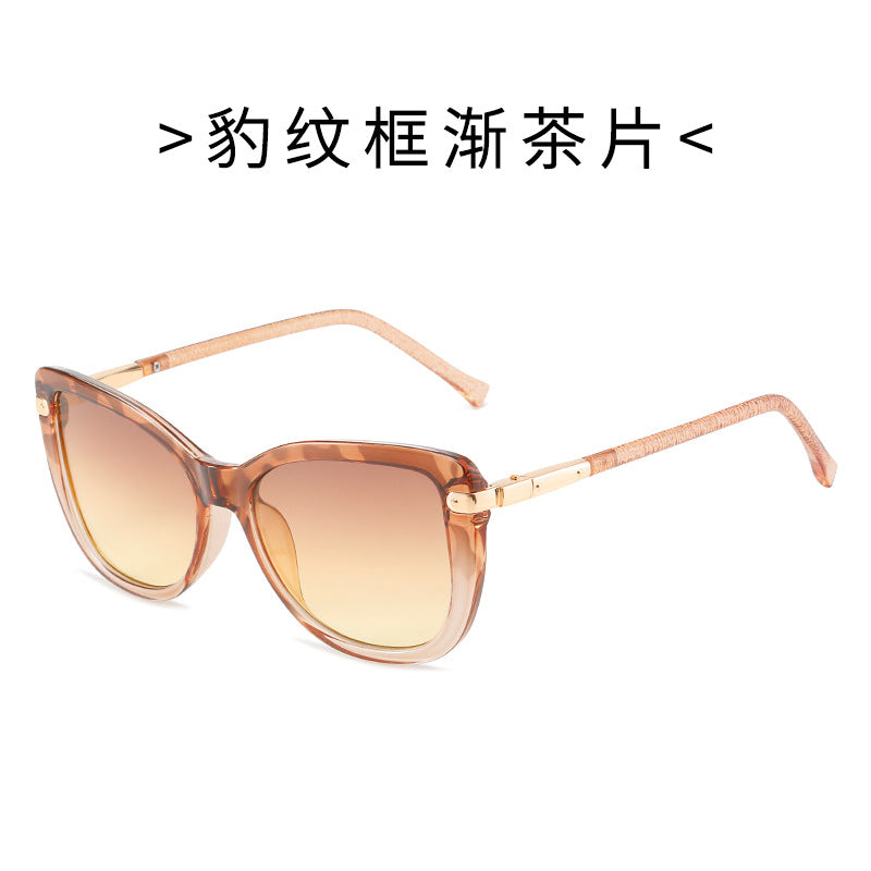 Damen Modische Katzenaugen-Sonnenbrille mit luxuriösem Rahmen Brehn