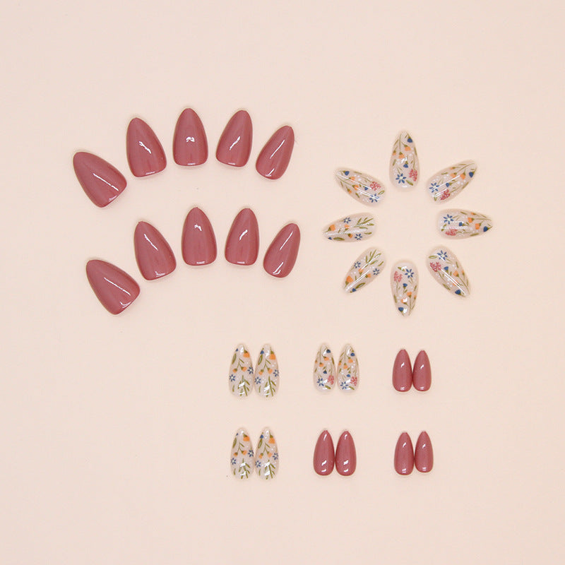 Künstlerische Blumen Press-On Nail Art Brehn