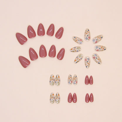 Künstlerische Blumen Press-On Nail Art Brehn