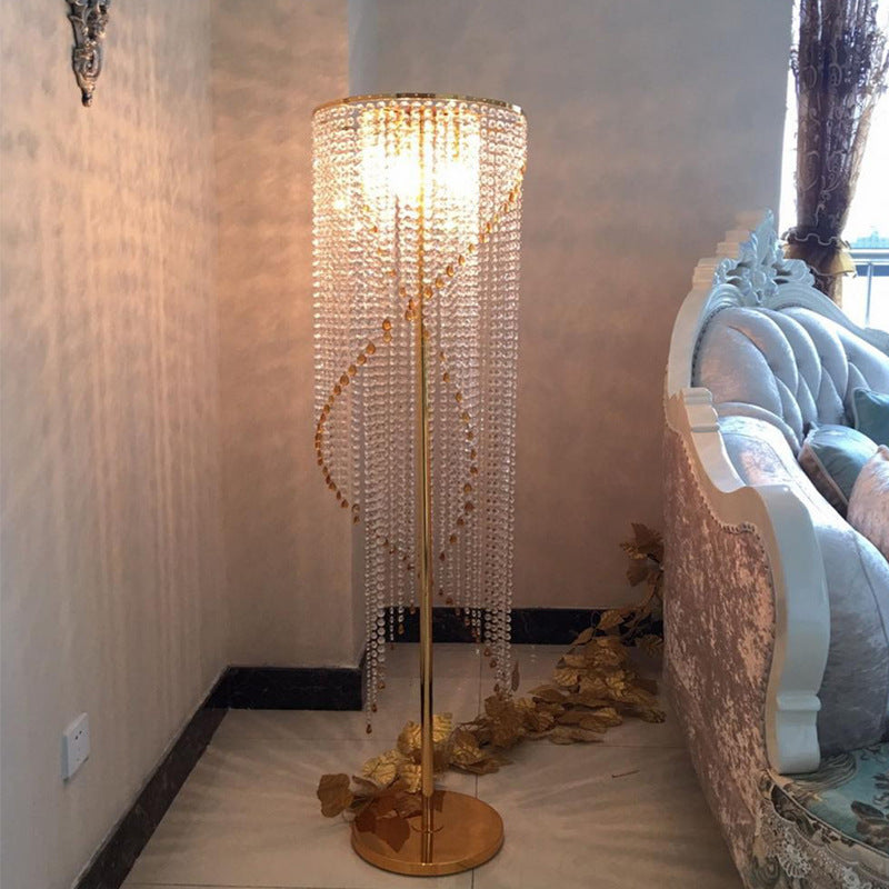 Elegante Kristallperlen Stehlampe