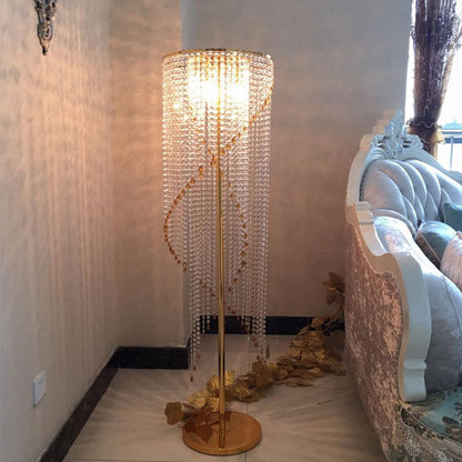 Elegante Kristallperlen Stehlampe