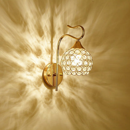 Elegante Kristall Wandlampe