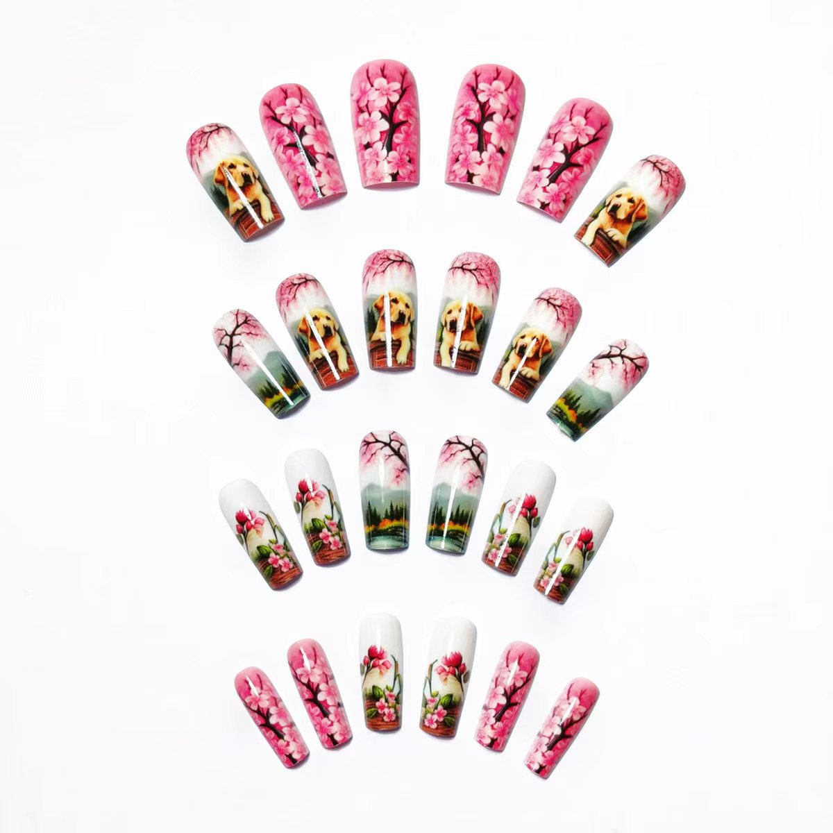 Kunstnägel mit Floralen und Tierischen Motiven Brehn