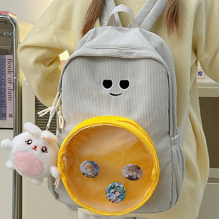 Rucksack mit Transparentem Sichtfenster und Tierischem Anhänger Brehn