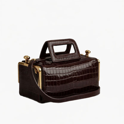 Elegante Krokodil Muster Handtasche