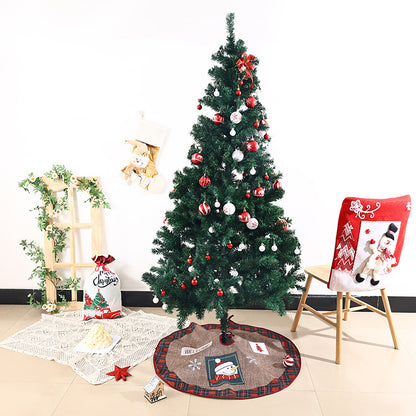 Weihnachtsbaumdecke aus Jute mit festlichem Weihnachtsmann-Motiv Brehn