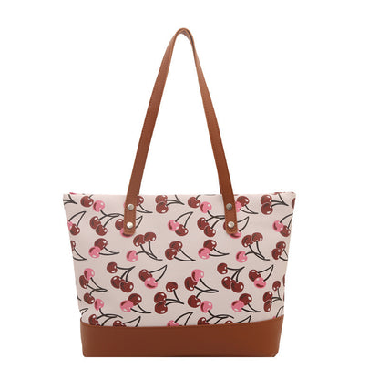 Verspielt bedruckte Canvas-Tasche Brehn