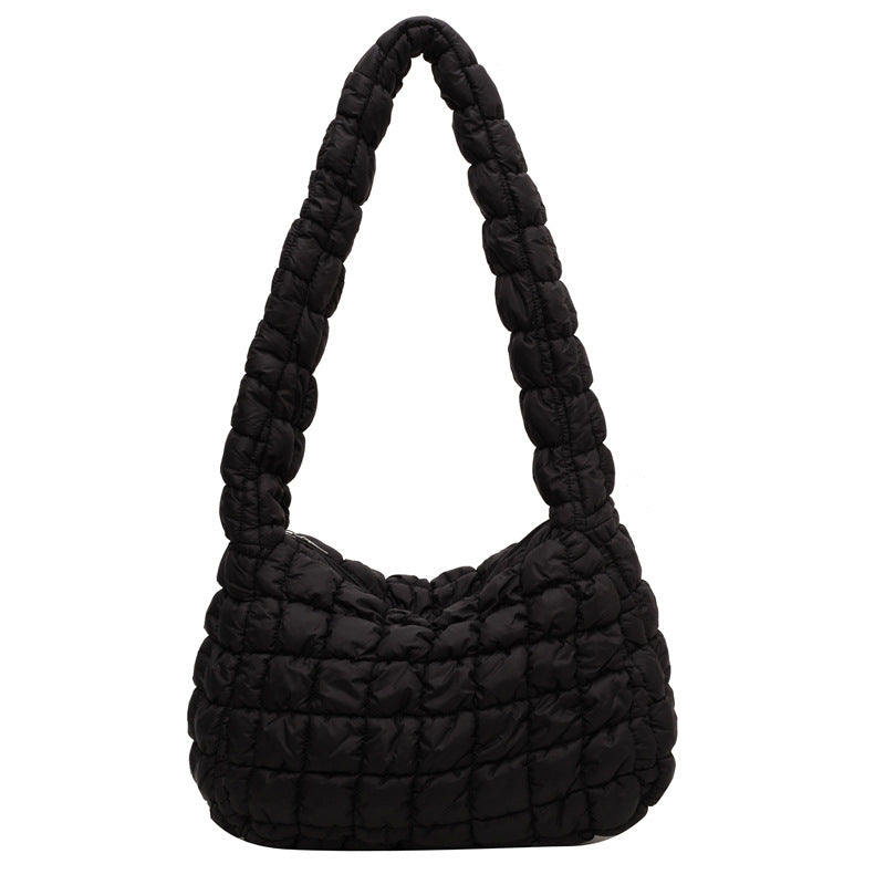 Texturierte gesteppte Schultertasche Brehn