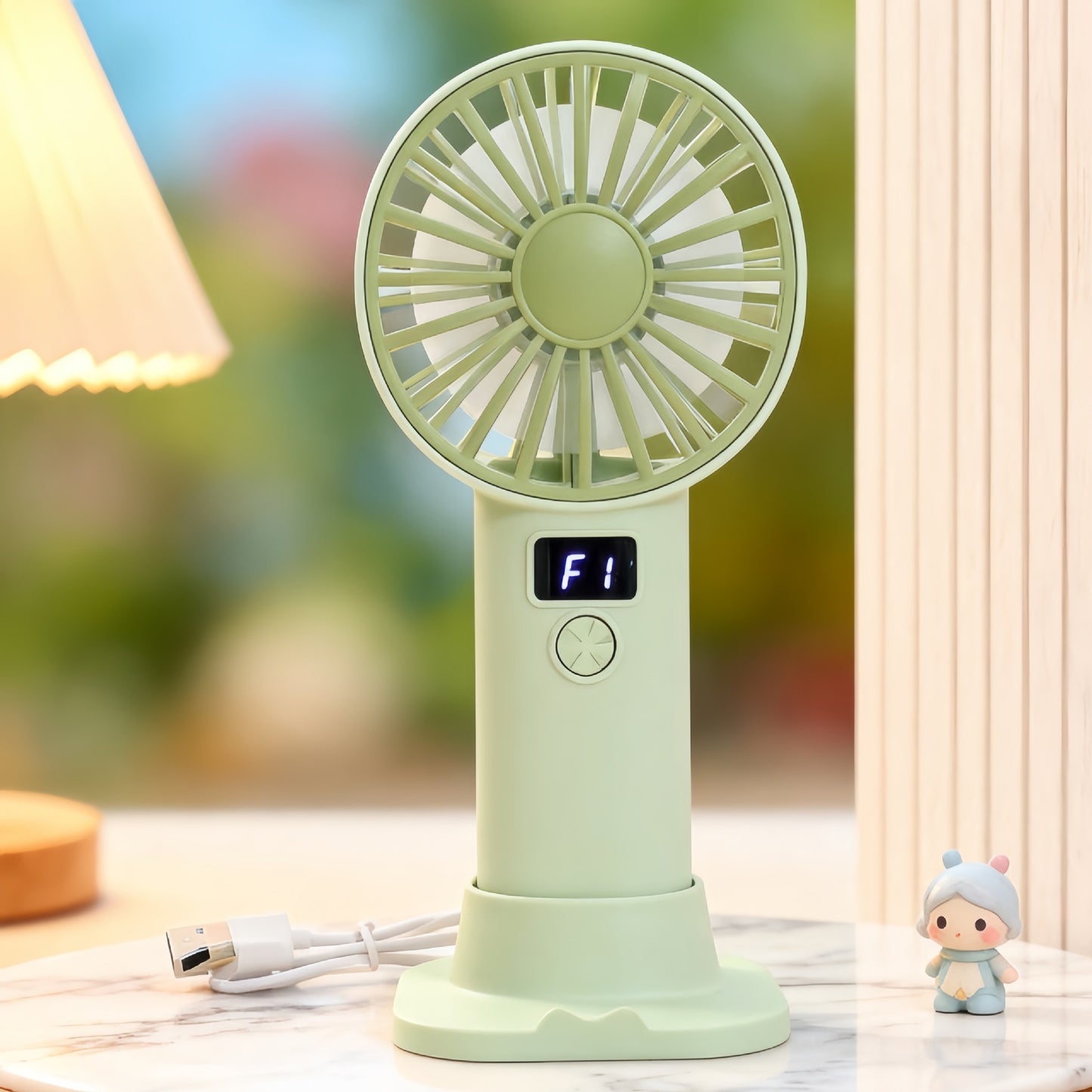 Damen Tragbarer Handventilator mit digitaler Geschwindigkeitseinstellung Brehn