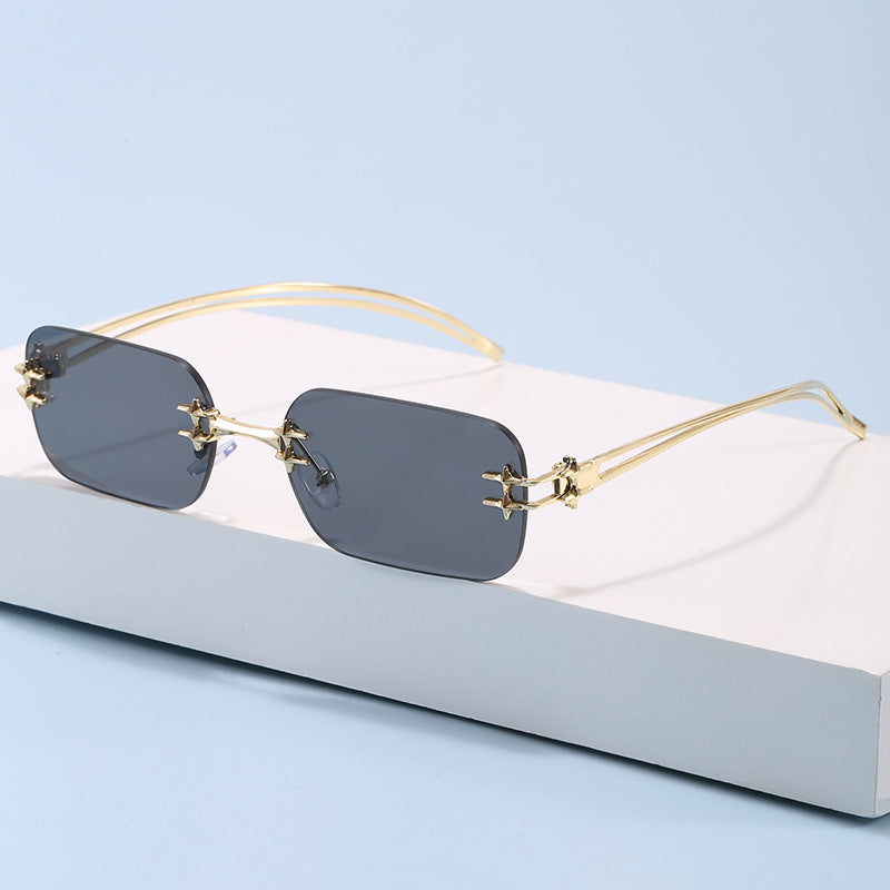 Modische Metall-Sonnenbrille mit Rechteckigem Rahmen Brehn