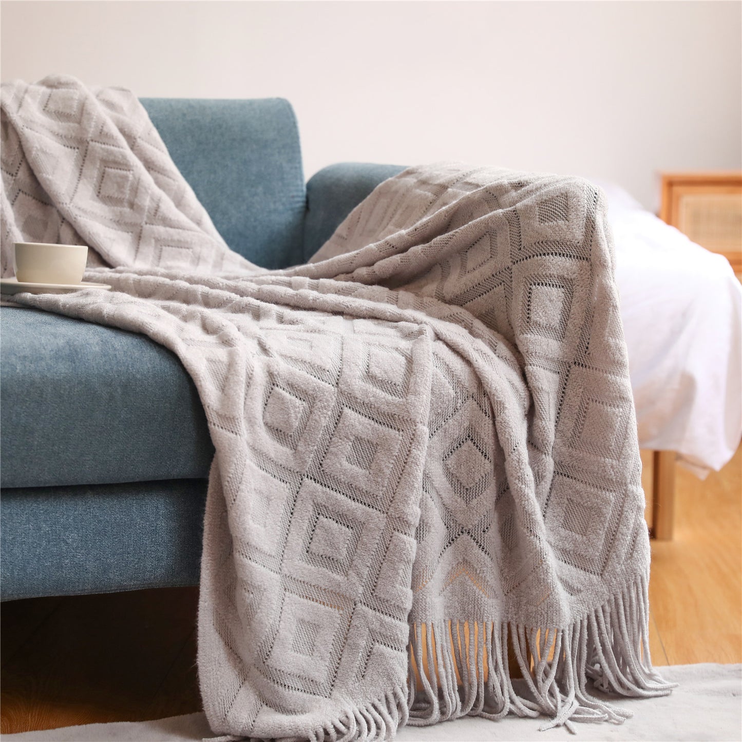 Gemütliche dekorative gewebte Wurfpillow Decke Brehn