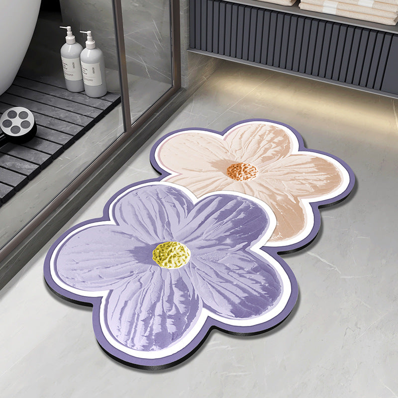 Floral Design Plush Badmatte Brehn