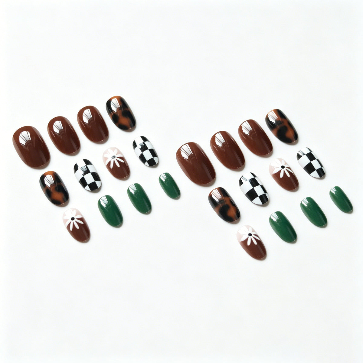 Künstlerisches gemischtes Muster Nagelkunst Set