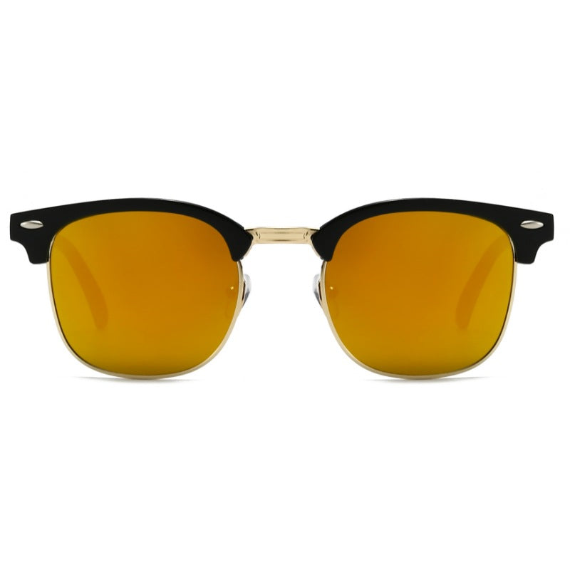 Damen modische Retro-Sonnenbrille mit metallischem Rahmen Brehn