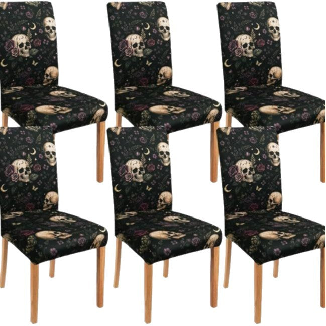 Stretch-Stuhlhusse mit Halloween-Motiv elastischer abnehmbarer Stuhlbezug