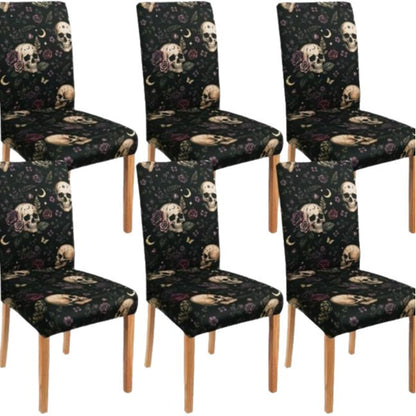 Stretch-Stuhlhusse mit Halloween-Motiv elastischer abnehmbarer Stuhlbezug