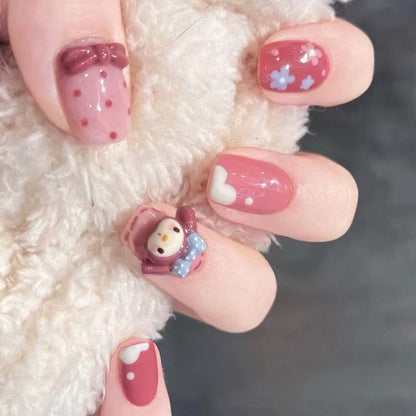 Verspielt 3D Charakter Nagelkunst