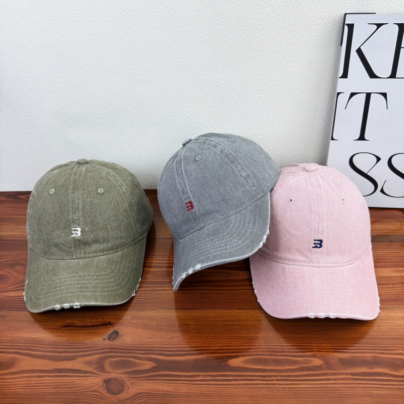 Unisex Distressed Cotton Baseball Cap Brehn 1784083761