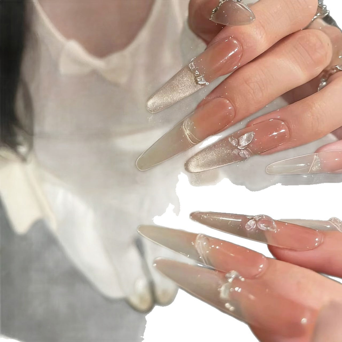 Skulptierte Acrylnagelverlängerungen
