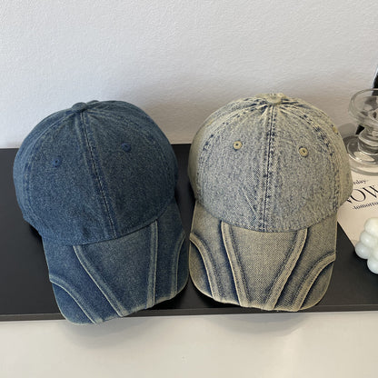 Frauen Vintage Zerrissene Denim Baseballmütze Brehn