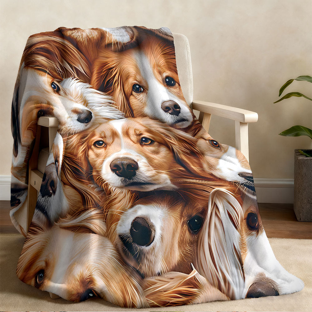 Gemütliche hundethemed Fleece-Wurfdecke