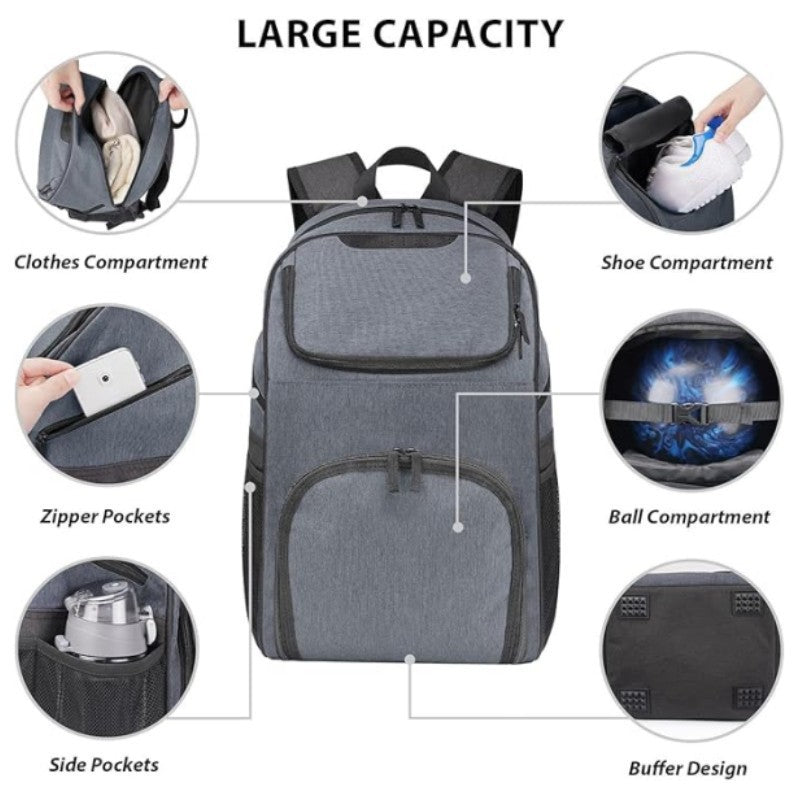 Sport-Rucksack mit Fächern Für Schuhe und Wasserflasche Brehn
