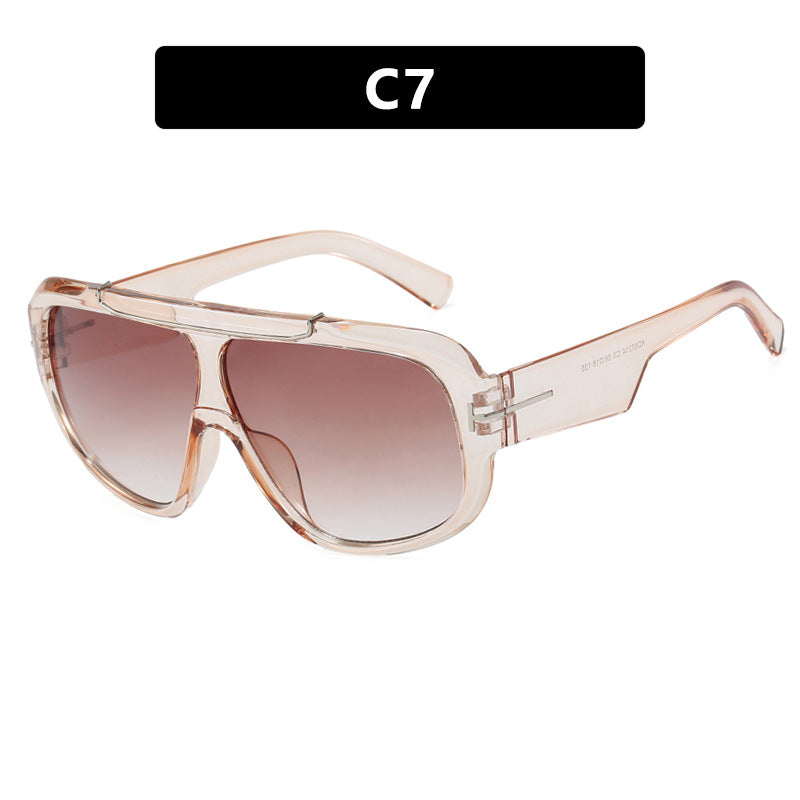 Damen Oversized-Sonnenbrille im modernen, transparenten Design Brehn