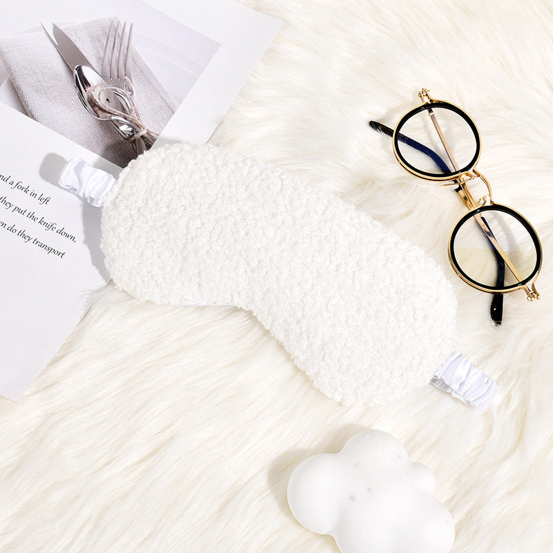 Damen nan kuschelige Thermo Schlafmaske aus Teddyfleece mit verstellbarem Satinband Brehn