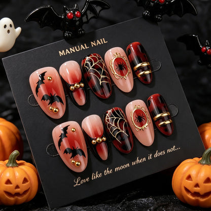 Halloween-Themen Manuelle Press-On Nagelkunst Set