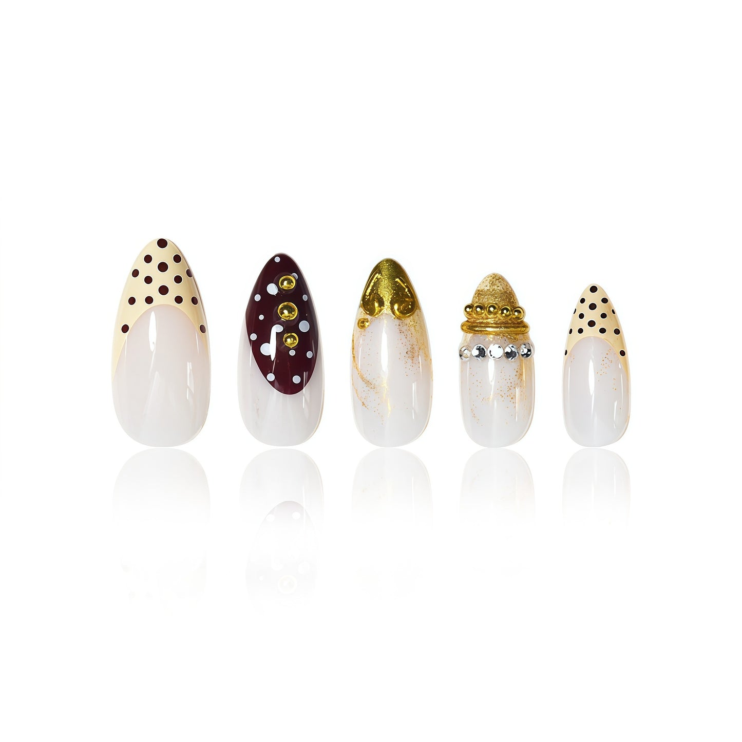 Dekorative Stiletto Press-On Nagelkunst Erweiterungen Brehn