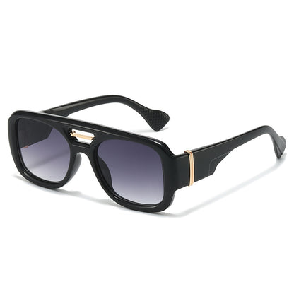 Zeitgenössische Übergroße Rechteckige Sonnenbrille Brehn