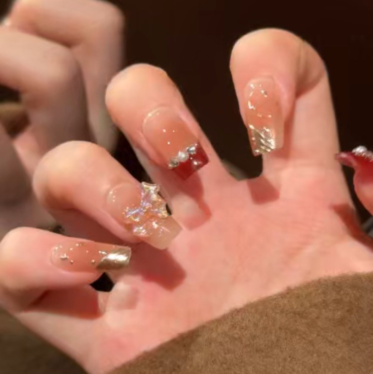 Premium ozean-inspirierte Press-On Nagelerweiterungen Brehn