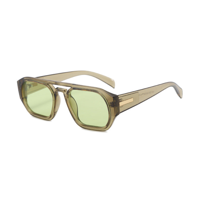 Damen modische rechteckige Brille mit elegantem Metallakzent Brehn