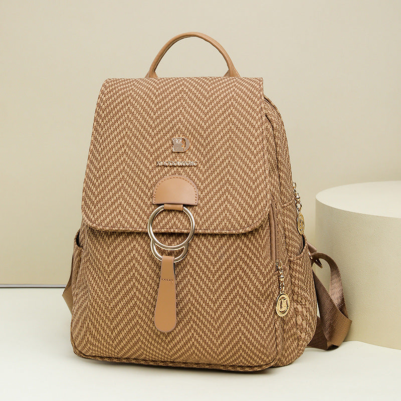 Multi-Kompartiment Fischgrät Fashion Rucksack Brehn